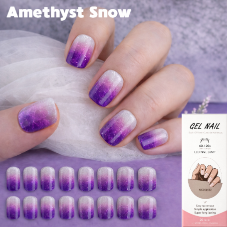 Nail wraps - Amethyst Snow