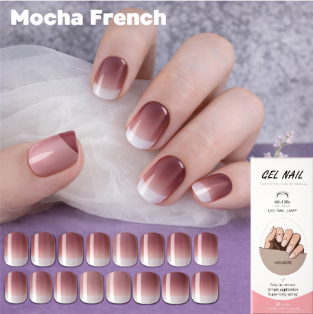 Nail wraps - Mocha French