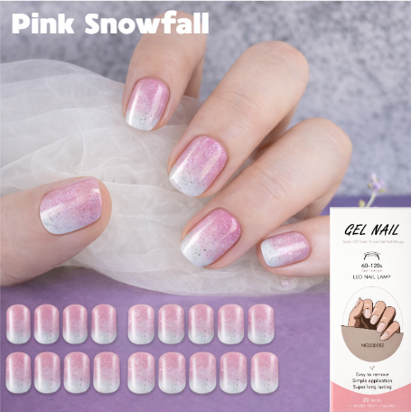 Nail wraps - Pink Snowfall