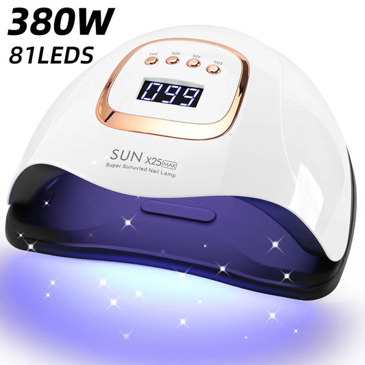 380W LED UV Lamp Dryer for Nails Gel Polish Drying Lamp with 4 Timer Setting Auto Sensor Professional Nail Light