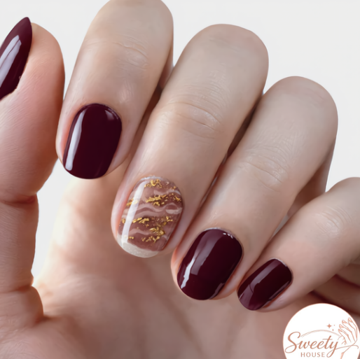 Nail wraps - Wine & Gold