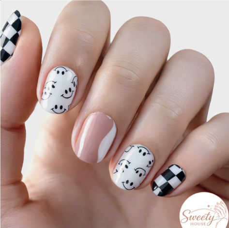 Nail wraps - Playful Black