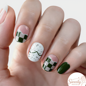 Nail wraps - Evergreen Check