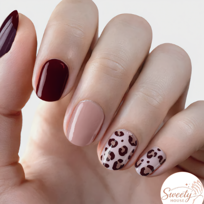 Nail wraps - Bordeaux Wild