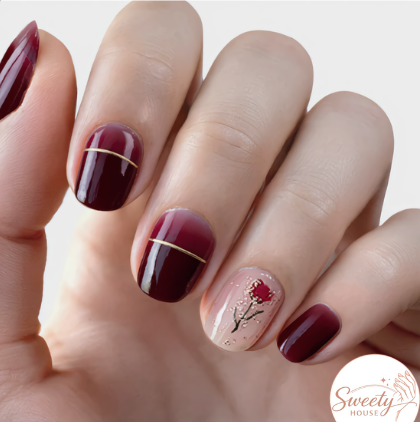Nail wraps - Rose Noir