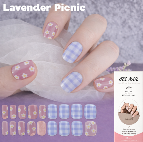 Nail wraps - Lavender Picnic