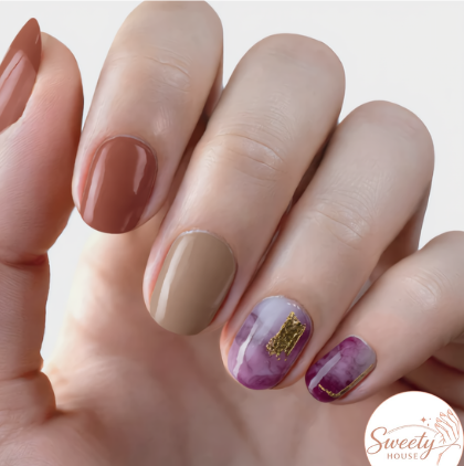 Nail wraps - Plum Latte