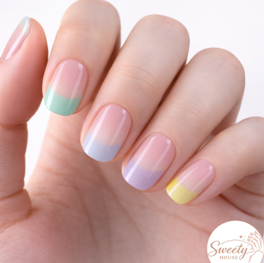 Nail wraps - Pastel French