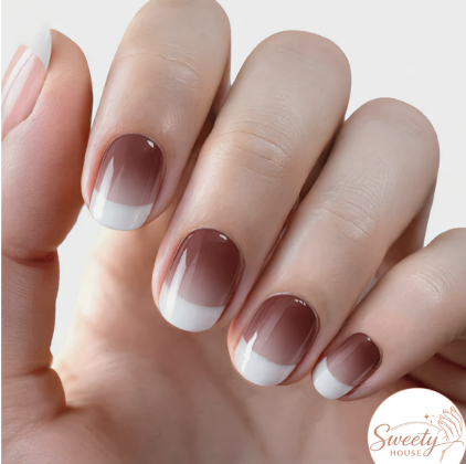 Nail wraps - Mocha French