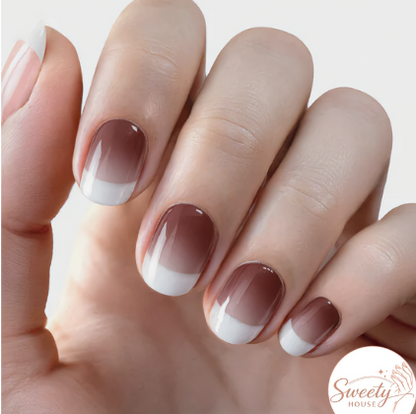 Nail wraps - Mocha French
