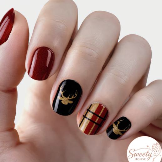 Nail wraps - Golden Noel