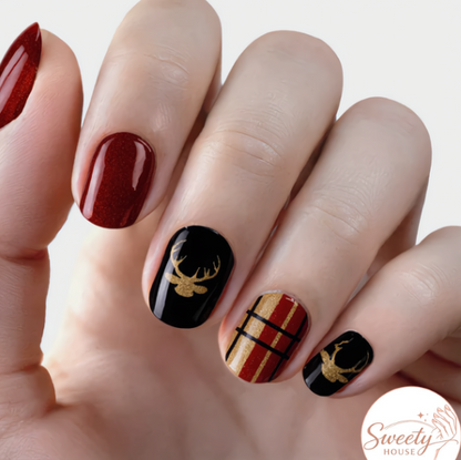 Nail wraps - Golden Noel