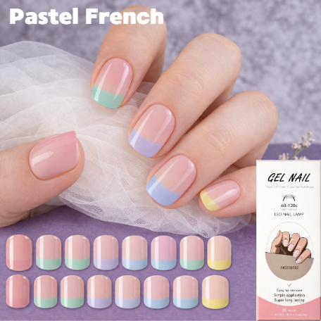 Nail wraps - Pastel French