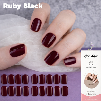 Nail wraps - Ruby Black