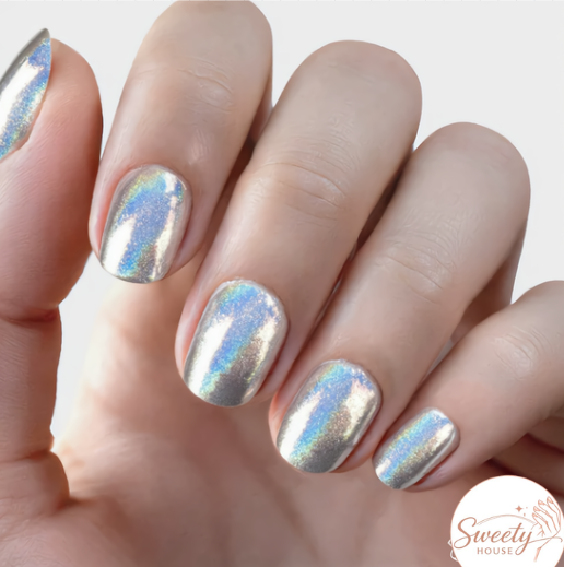 Nail wraps - Silver Prism