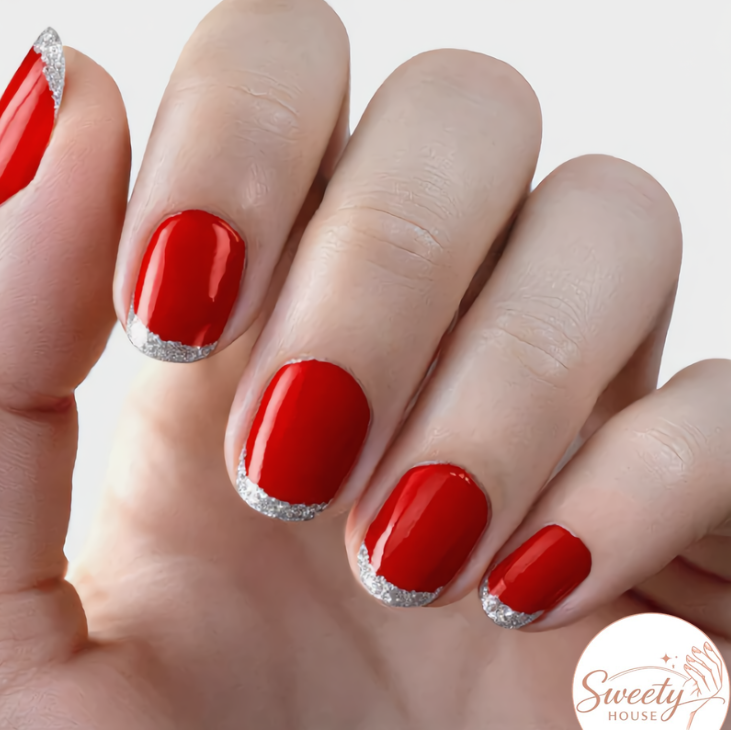 Nail wraps - Cherry Glitz