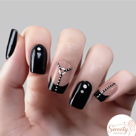 Nail wraps - Black Crystal