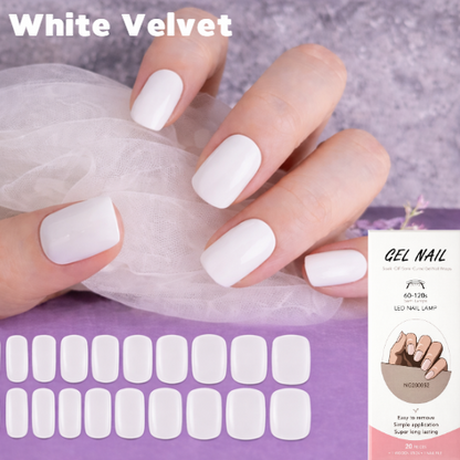 Nail wraps - White Velvet